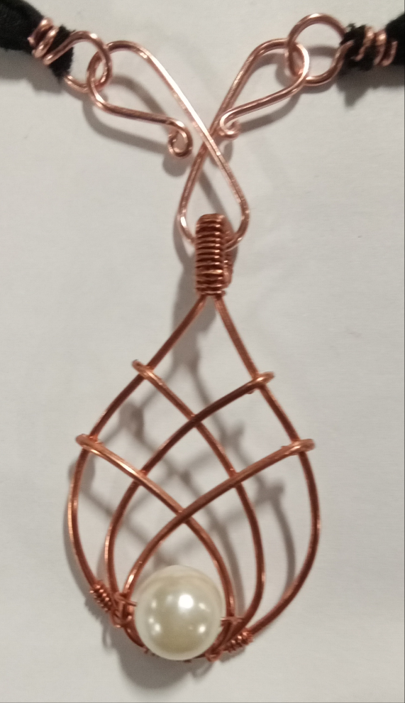 Minimal copper pendant