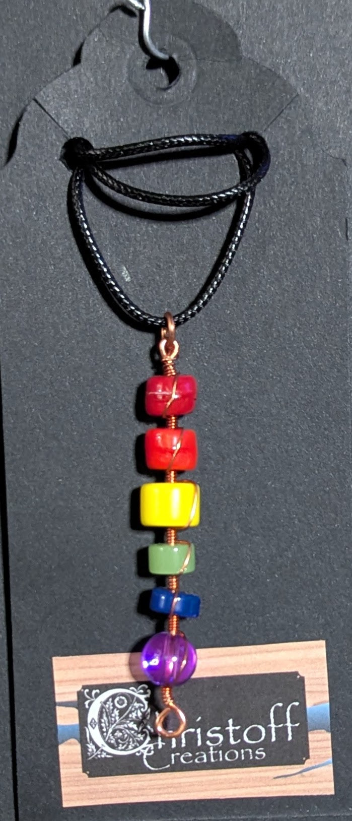 Large Rainbow Pendant Necklace