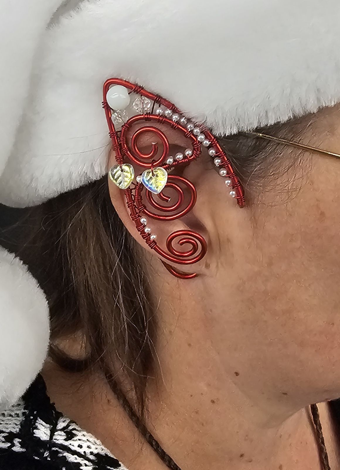 Elf Ear wraps red and white