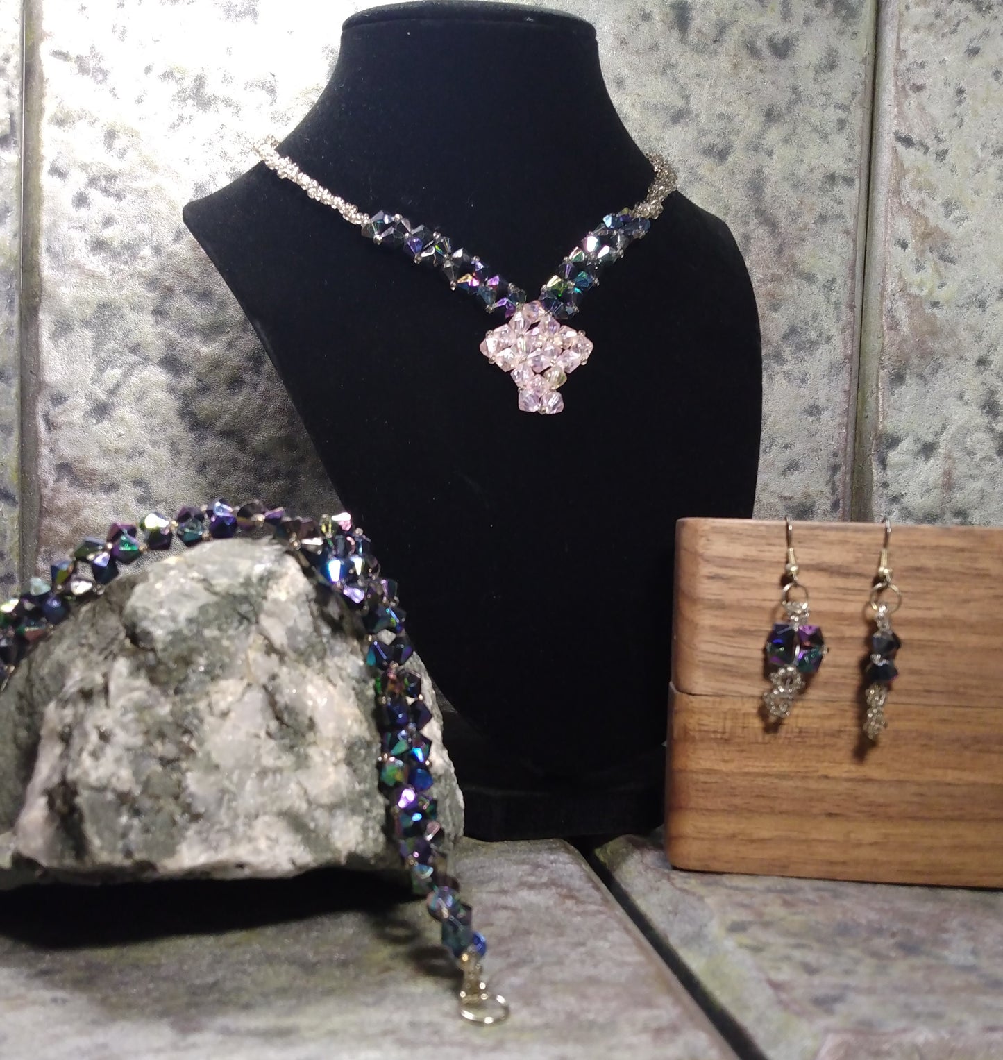 Bicone Beaded Jewelry set.