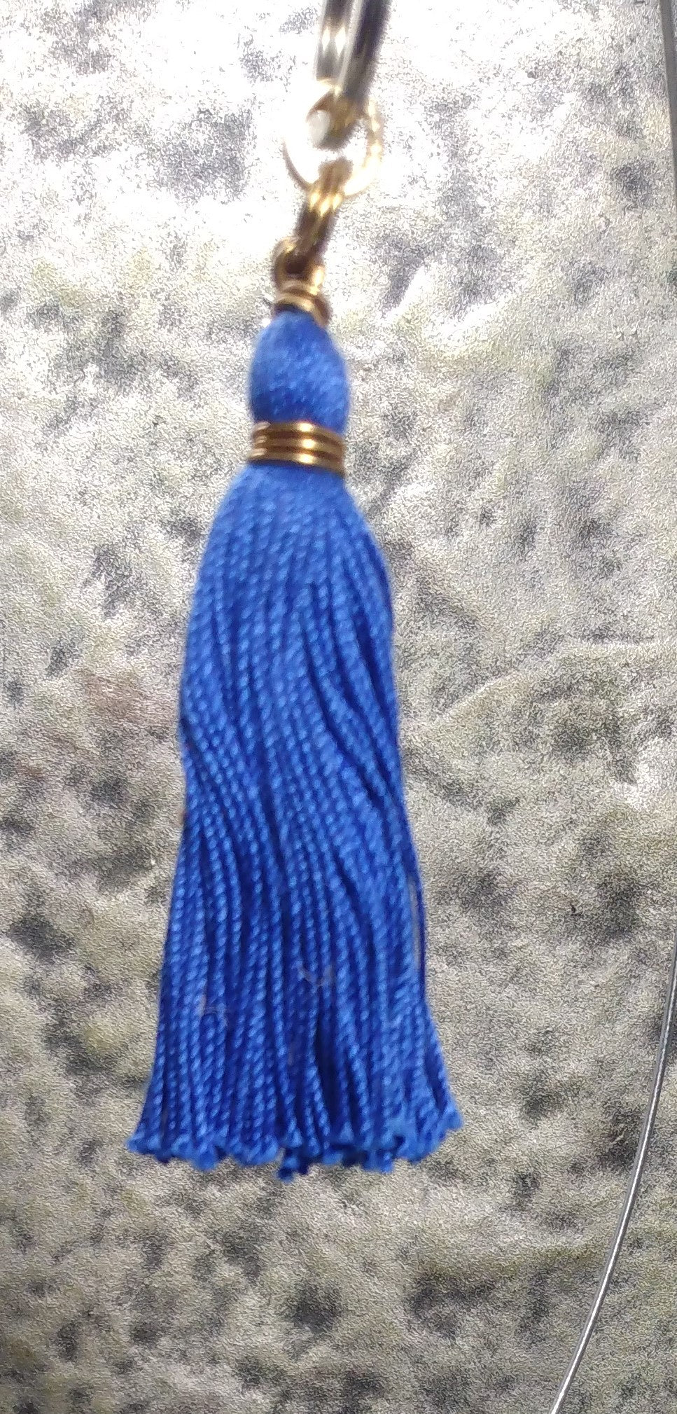 blue tassel keychain