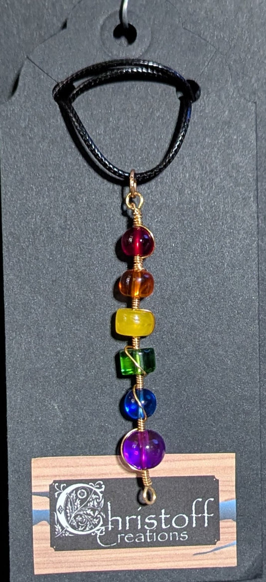 Large Rainbow Pendant Necklace