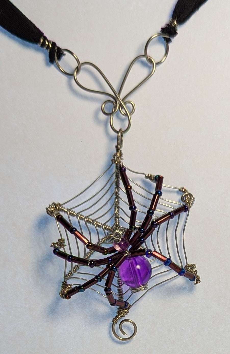 Purple Spider Pendant