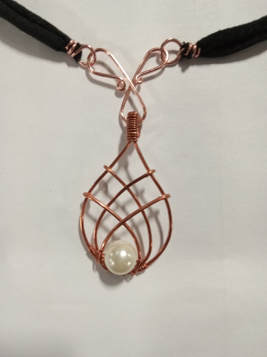 Minimal copper pendant