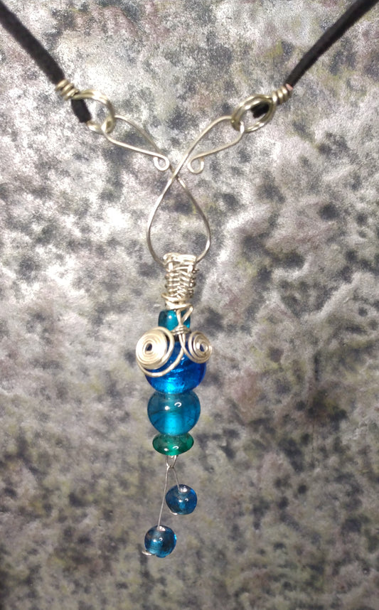 Glass bead Blue Bot